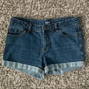 BDG denim shorts, size: 28W